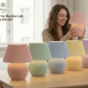 Pastel Glow Bedside Lamp — Soft Ambient Light with Included LED Kit